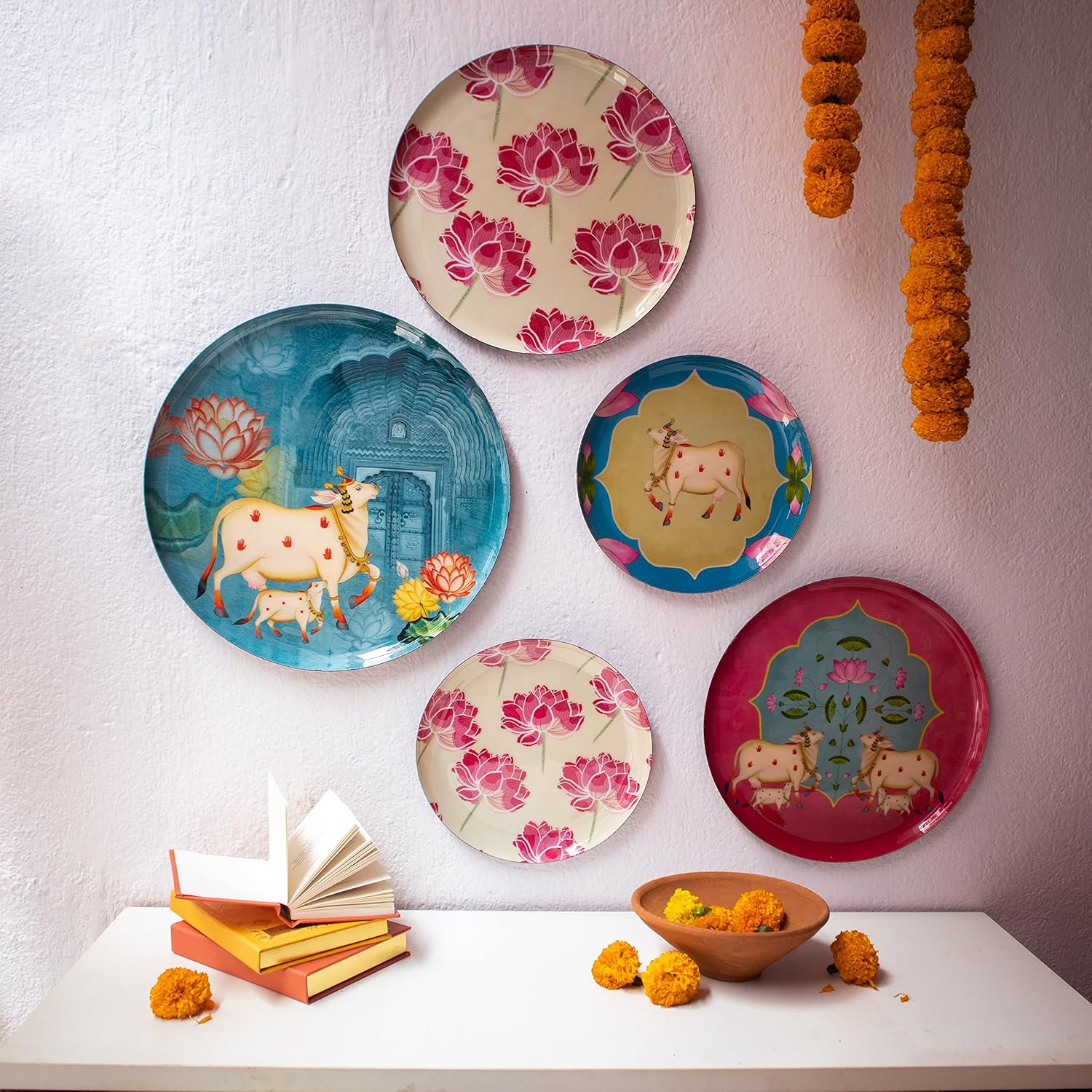 Pichwai Wall Plates for Home Decoration