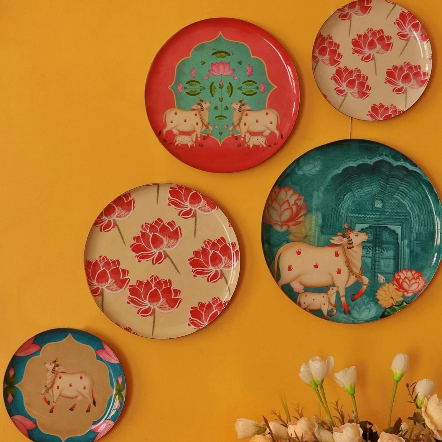 Madhubani Wall Plates  for Home Decoration