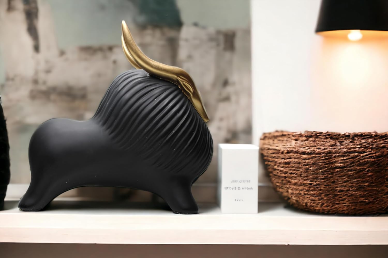 Golden Horned Yak Showpiece
