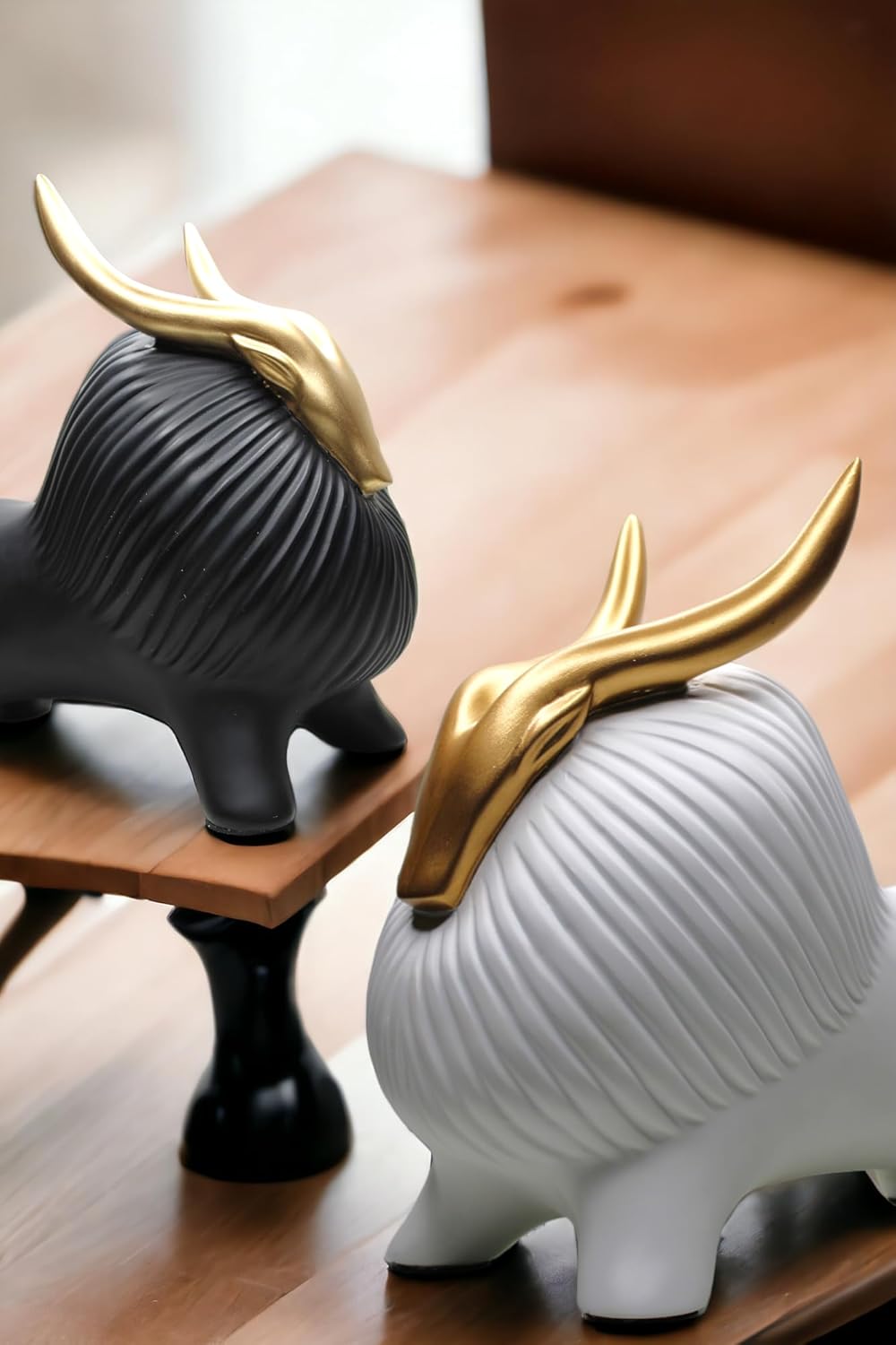 Golden Horned Yak Showpiece