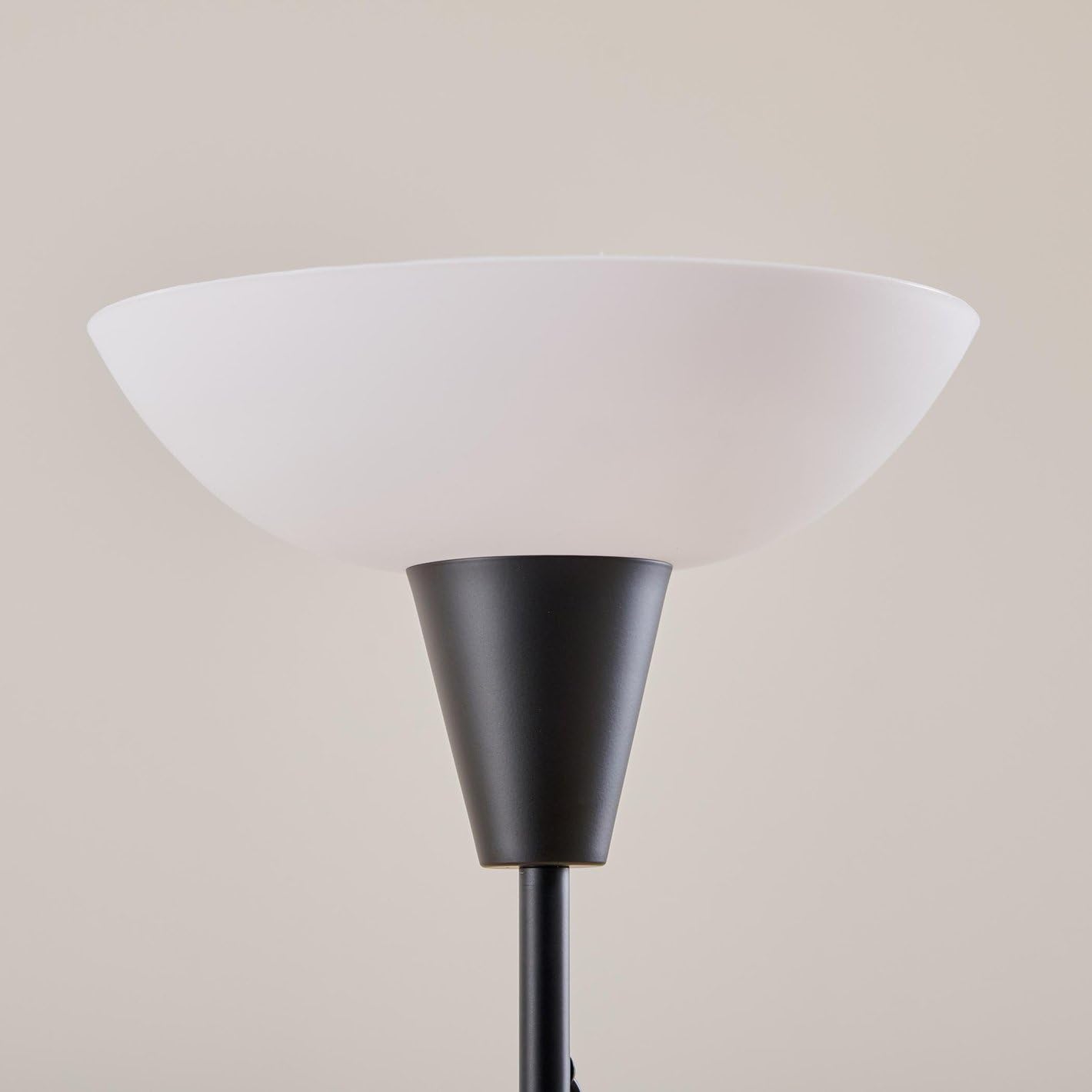 Grey Cotton Shade with Wood lamp Base