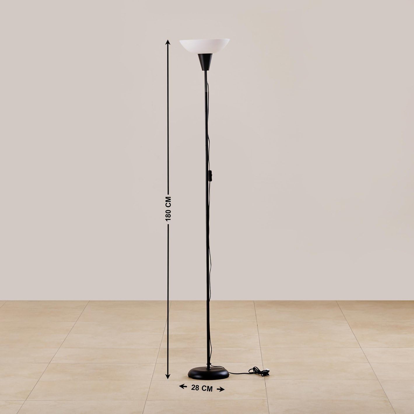 Grey Cotton Shade with Wood lamp Base