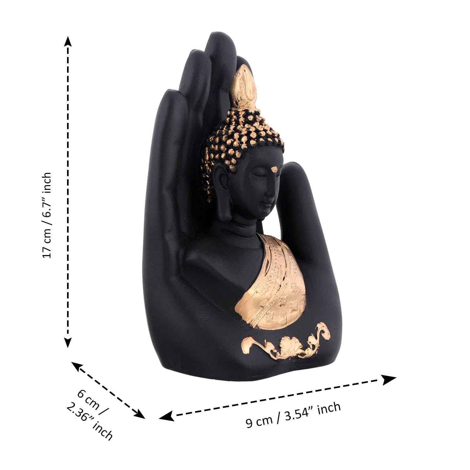 Golden Handcrafted Palm Buddha