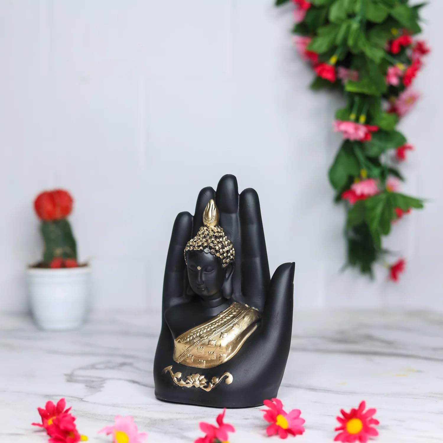 Golden Handcrafted Palm Buddha