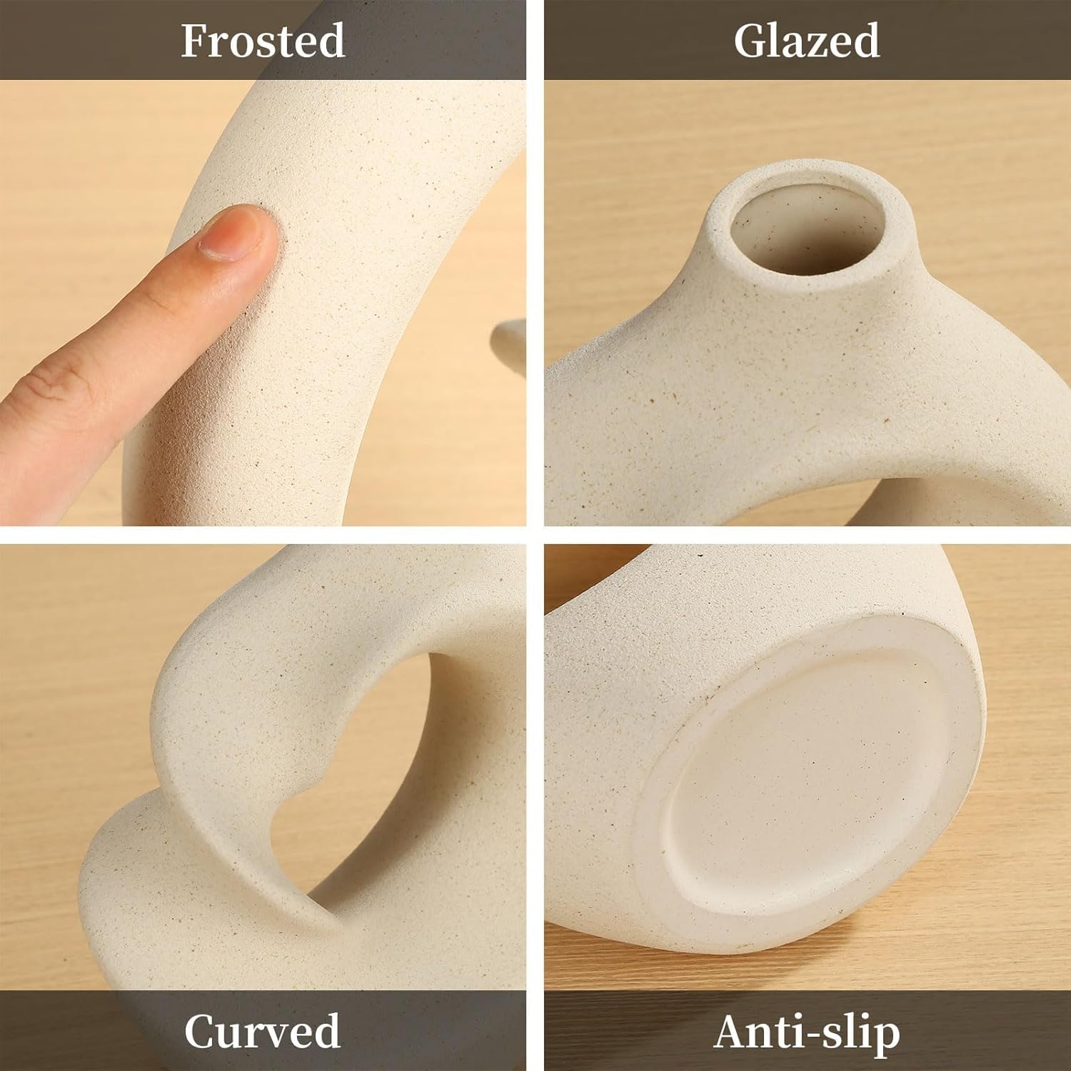 White Ceramic Donut Vase