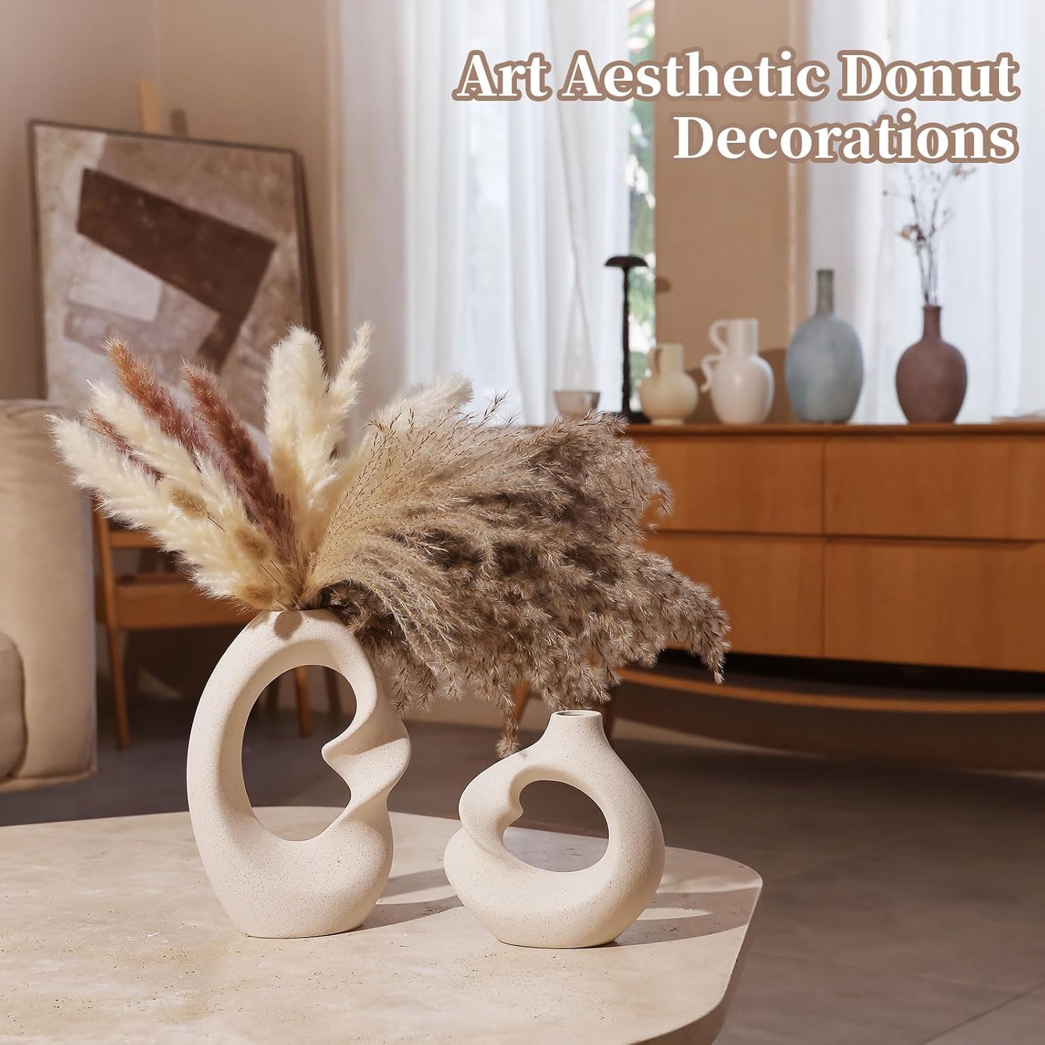White Ceramic Donut Vase