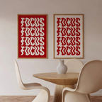 Focus Typography Art Print With Frame