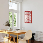 Focus Typography Art Print With Frame