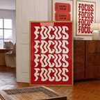 Focus Typography Art Print With Frame