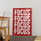 Focus Typography Art Print With Frame