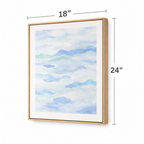 Blue Abstract Ocean Waves Art Print