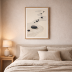 Zen Stone Rake Pattern Art Print
