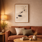 Zen Stone Rake Pattern Art Print