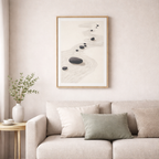 Zen Stone Rake Pattern Art Print
