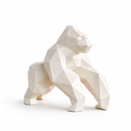 Geometric Gorilla Sculpture (White)