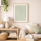 Minimal Seigaiha Wave Pattern Art Print  With Floaing Frame