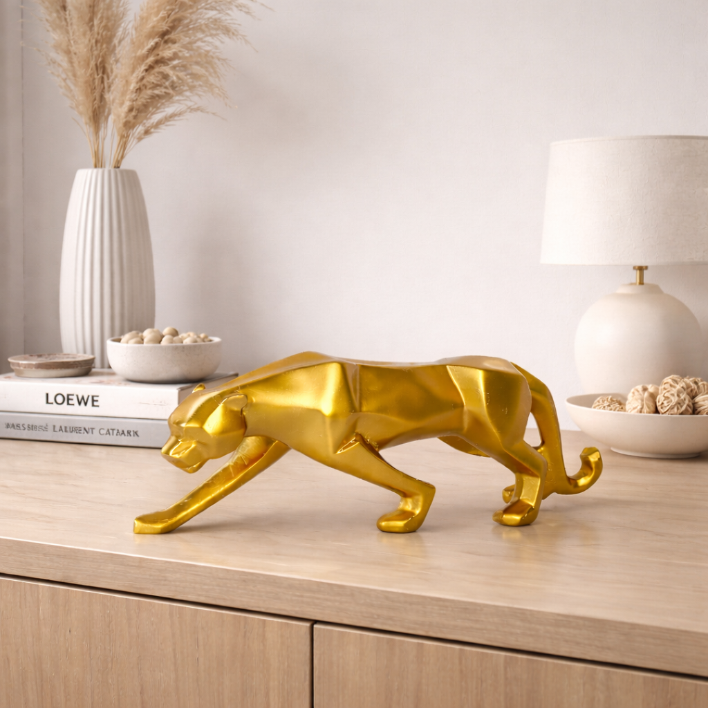 Jaguar Panther Statue Showpiece