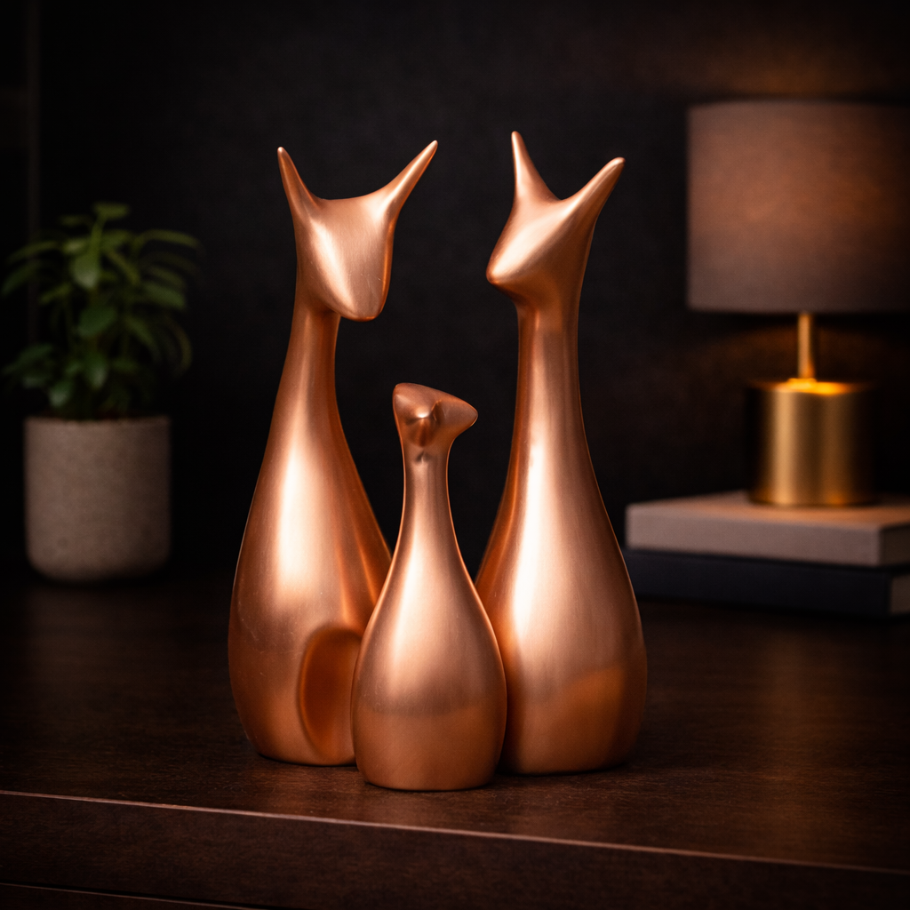 Lucky Deer Family Showpiece – Set of 3